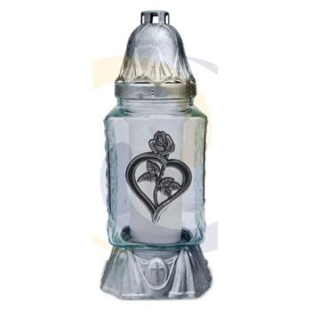 Grabkerze 24,5cm Glas