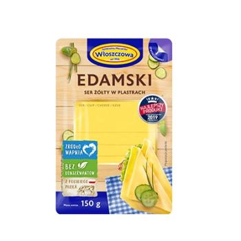 Wloszczowa Edamski ser zólty w plastrach 150 g