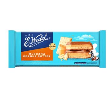 E. Wedel Cookie Vollmilchschokolade mit Erdnussbutterfüllung und Biskuit