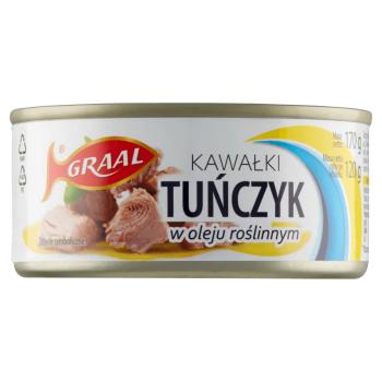 Graal kawalki Tunczyka w oleju roslinnym 170g