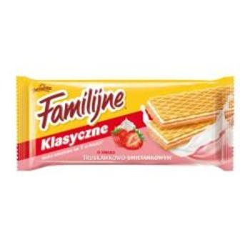 Jutrzenka Familien Waffeln Erdbeere Sahne 180g	