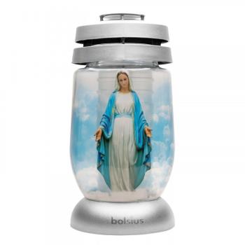 Grabkerze Maria 22 cm Glas
