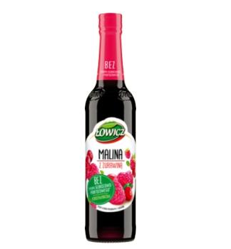 Lowicz-Sirup aus Preiselbeeren und Himbeeren 400ml