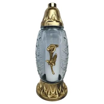 Grabkerze 29cm Glas