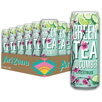 24 x Arizona Grüner Tee Gurke und Zitrusfrüchten 650ml 
