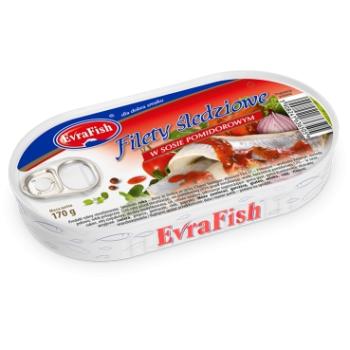 EvraFish sledz w sosie pomidorowym 170g