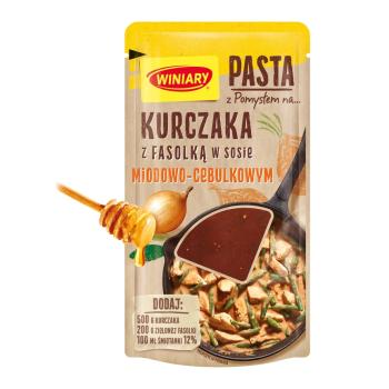 Pasta z Pomyslem na… Kurczaka z zielona fasolka w sosie miodowo-cebulowym WINIARY