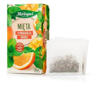 Herbapol Tee Minze mit Orange und Mango 20 Beutel