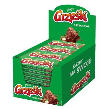 36 Stück Grzeski Waffeln geschichtet mit Nusscreme in Milchschokolade 36g