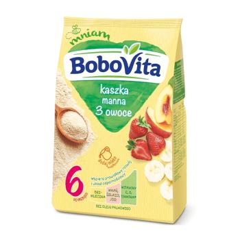 BoboVita Kaszka manna 3 owoce po 6 miesiacu 180 g