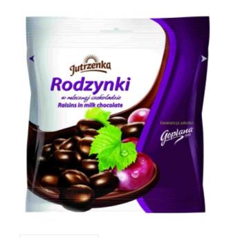 Jutrzenka Rosinen in dunkler Schokolade 80 g