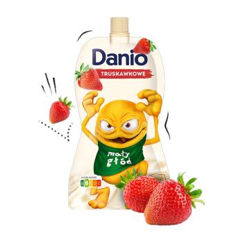 Joghurt Danio mit Erdbeeren Geschmack in Beutel 140 g