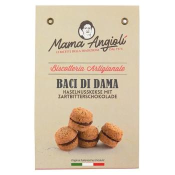 Mama Angioli Italienische Haselnusskekse mit Zartbitterschokolade 130g / Baci di Dama 