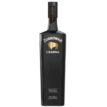 1 Flasche Zubrowka black 0,5 L / Bisongras Wodka schwarz
