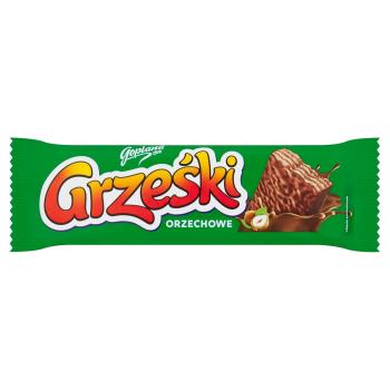 Preview: 36 Stück Grzeski Waffeln geschichtet mit Nusscreme in Milchschokolade 36g