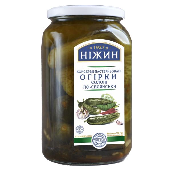 Nezhin Bauern Gurken in Salzlake 920g