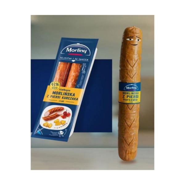 Morliny Geflügelwurst aus Hänchen Brust Fleisch 400 g