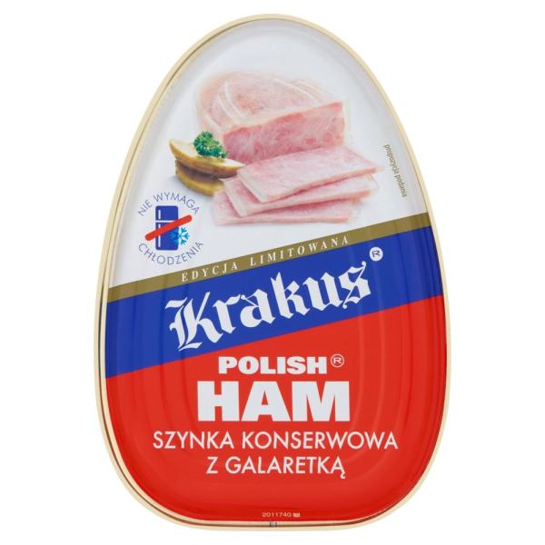 Krakus Szynka konserwowa z galaretka 455 g