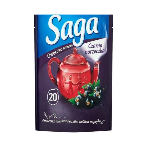 Saga-Früchtetee Schwarzer Johannisbeere, aromatisiert 34 g (20 Beutel)