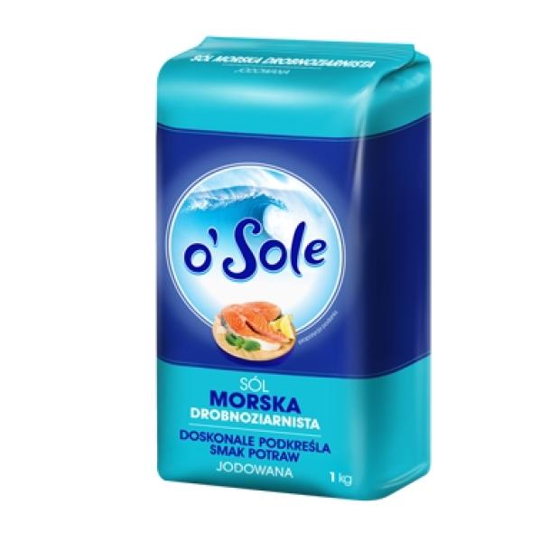 o'Sole Sól morska drobnoziarnista jodowana 1 kg