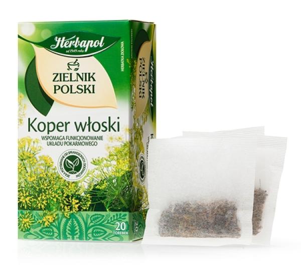 Herbapol Zielnik Polski Herbatka ziolowa koper wloski 40 g (20 x 2 g)