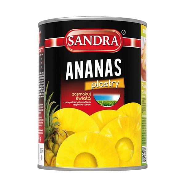 Sandra Ananas-Stücke in Sirup 565 g
