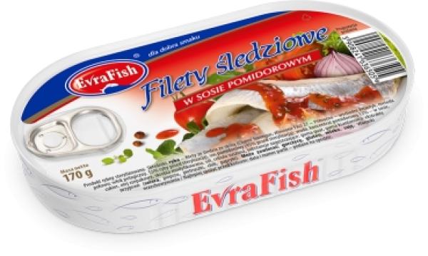 EvraFish sledz w sosie pomidorowym 170g