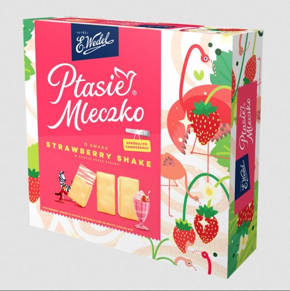 E. Wedel Ptasie Mleczko o smaku Strawberry Shake 360g