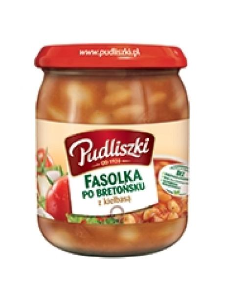 Pudliszki Fasolka po Bretonsku z kielbasa 500g