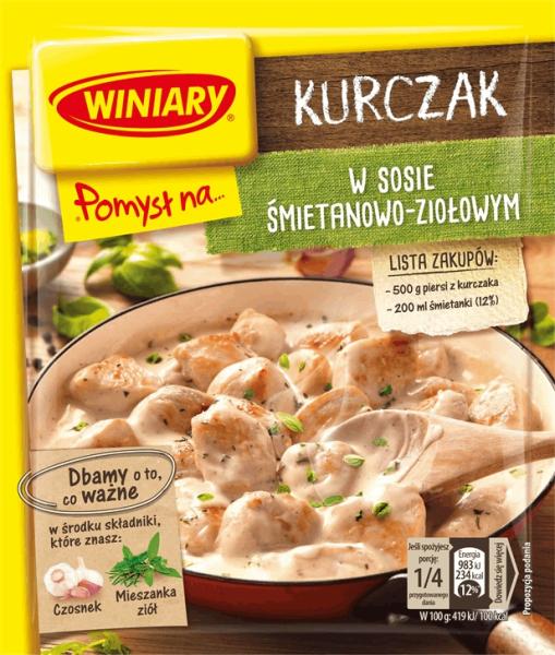 WINIARY POMYSL NA… kurczaka w sosie smietanowo-ziolowym