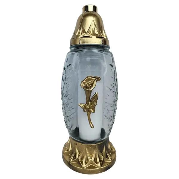 Grabkerze 29cm Glas
