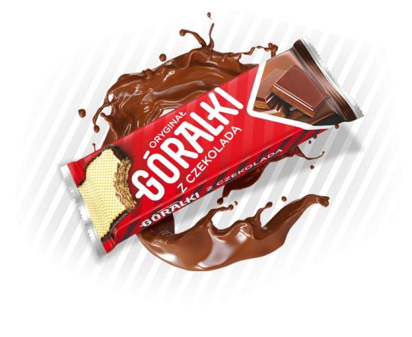 Goralki Waffeln im Kakaoüberzug mit Cremefüllung mit Schokolade 45 g
