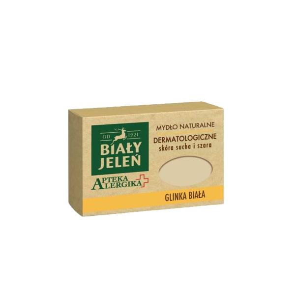 Bialy Jelen mydlo dermatologiczne z glinka biala 125 g