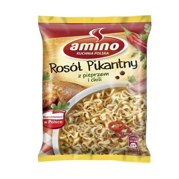 Amino Zupa blyskawiczna rosól pikantny z pieprzem i chilli 58 g