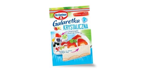 Dr. Oetker Galaretka Krystaliczna truskawkowo waniliowa 77g