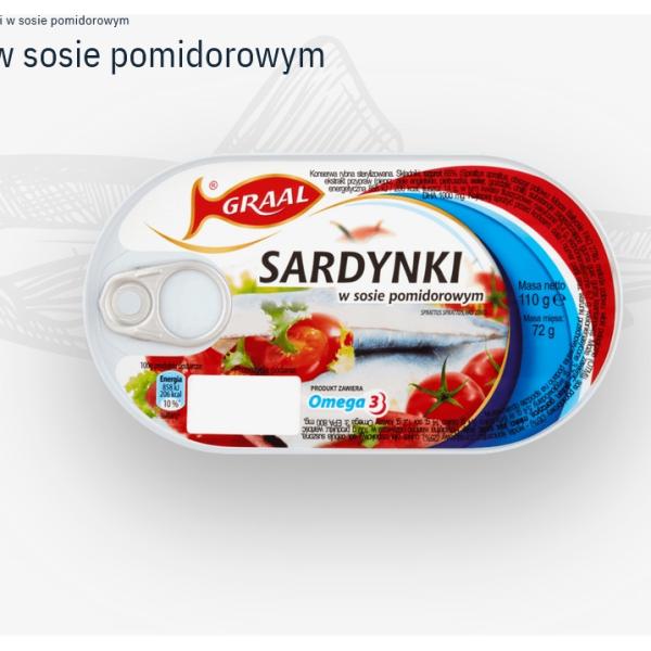 Graal Sardynki w sosie pomidorowym 110 g