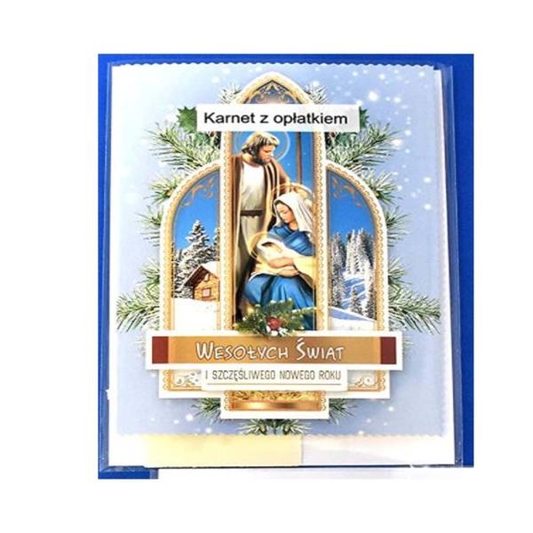 Weihnacht Gruß Karte mit Oblaten