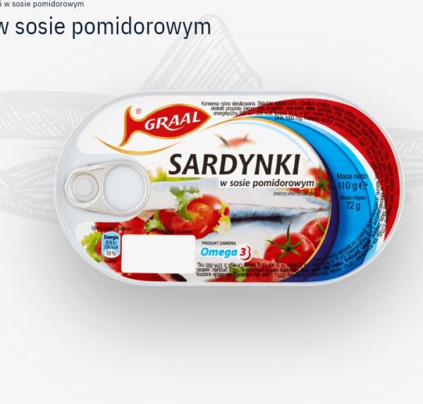 Graal Sardynki w sosie pomidorowym 110 g