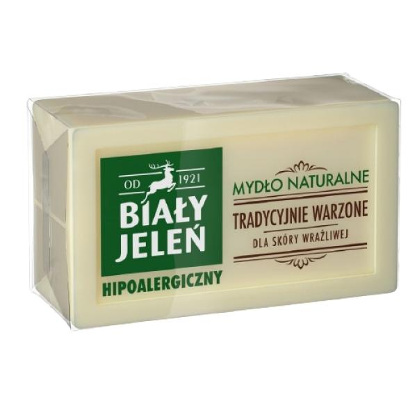 Bialy Jelen mydlo naturalne w kostce SZARE MYDLO 150 g