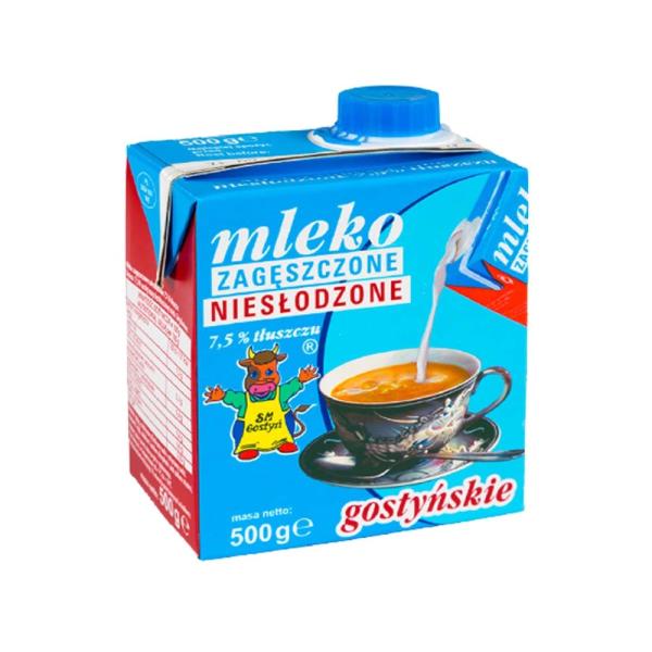 Gostynskie ungesüßte konzentrierte Milch 7,5% 500 g