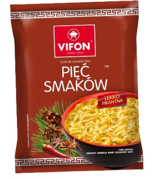 Vifon Piec smaków Zupa blyskawiczna lekko pikantna