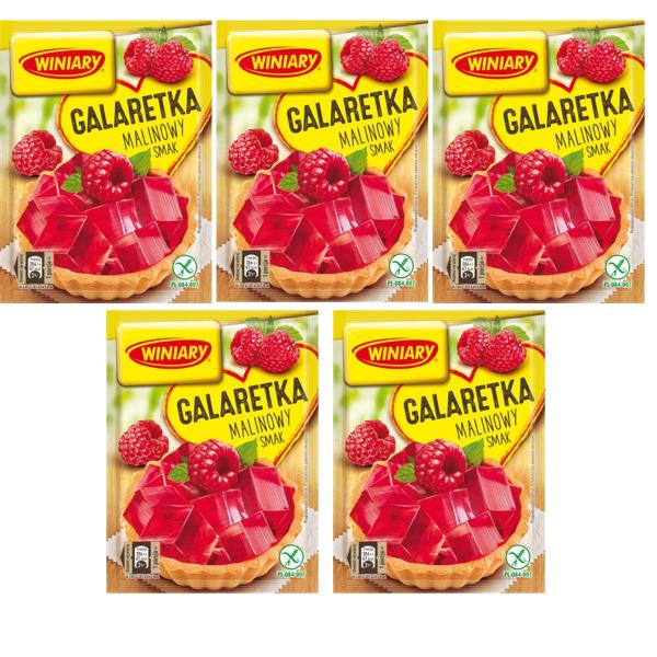 5 x Winiary Götterspeise Himbeere 