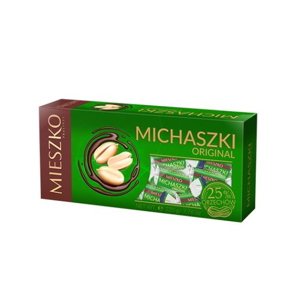 Mieszko Michaszki Original Bonbon mit Erdnüssen in Schokolade 220 g