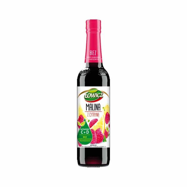 Lowicz Himbeersirup mit Zitrone 400 ml