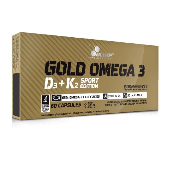 Gold Omega 3 D3+K2 Sport Edition 60 Kapseln
