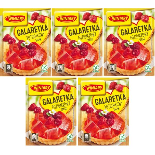 5 x WINIARY Götterspeise Wilde Erdbeere 71g