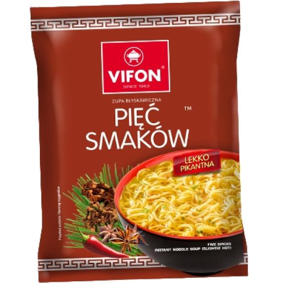 Vifon Piec smaków Zupa blyskawiczna lekko pikantna