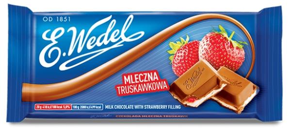 WEDEL CZEKOLADA MLECZNA Z NADZIENIEM TRUSKAWKOWYM