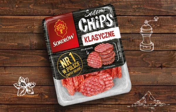 Sokolów Salami Chips Klasyczne 60 g