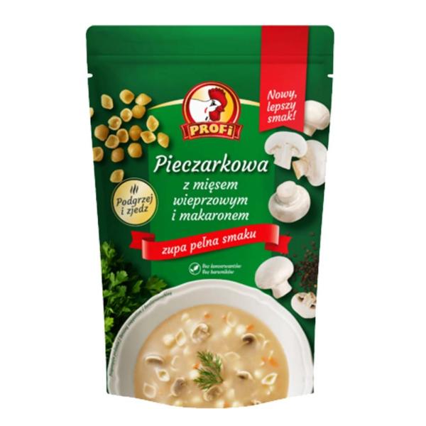 Profi Champignonsuppe mit Fleisch und Nudeln 450g